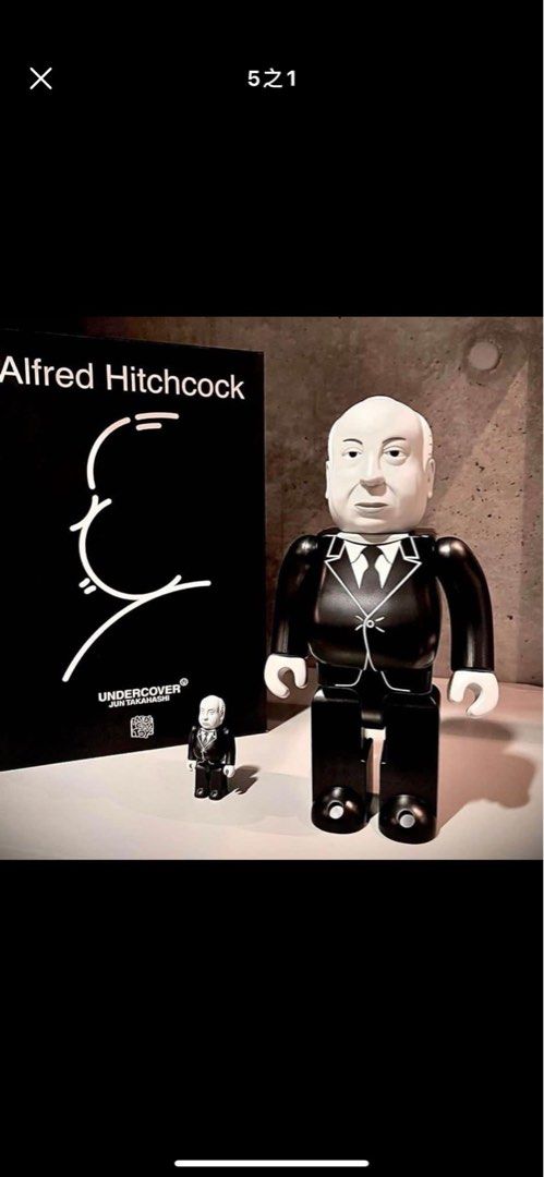 Medicom Bearbrick Kubrick Alfred Hitchcock 100% & 400%, 玩具收藏品 