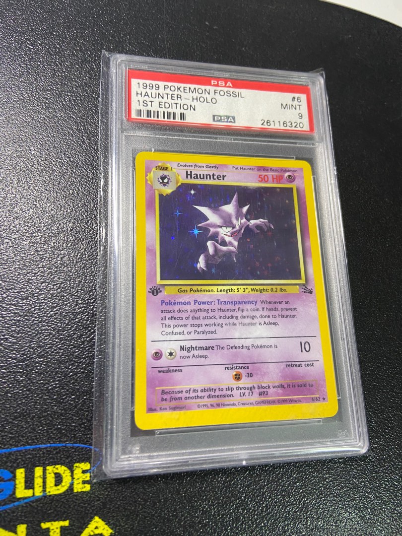 PSA 9 Haunter 6/62 Holo 1st Edition Fossil 1999 Pokémon Card