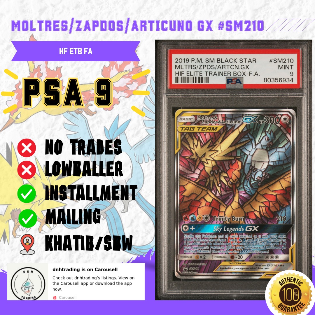 Moltres & Zapdos & Articuno GX - Pokemon