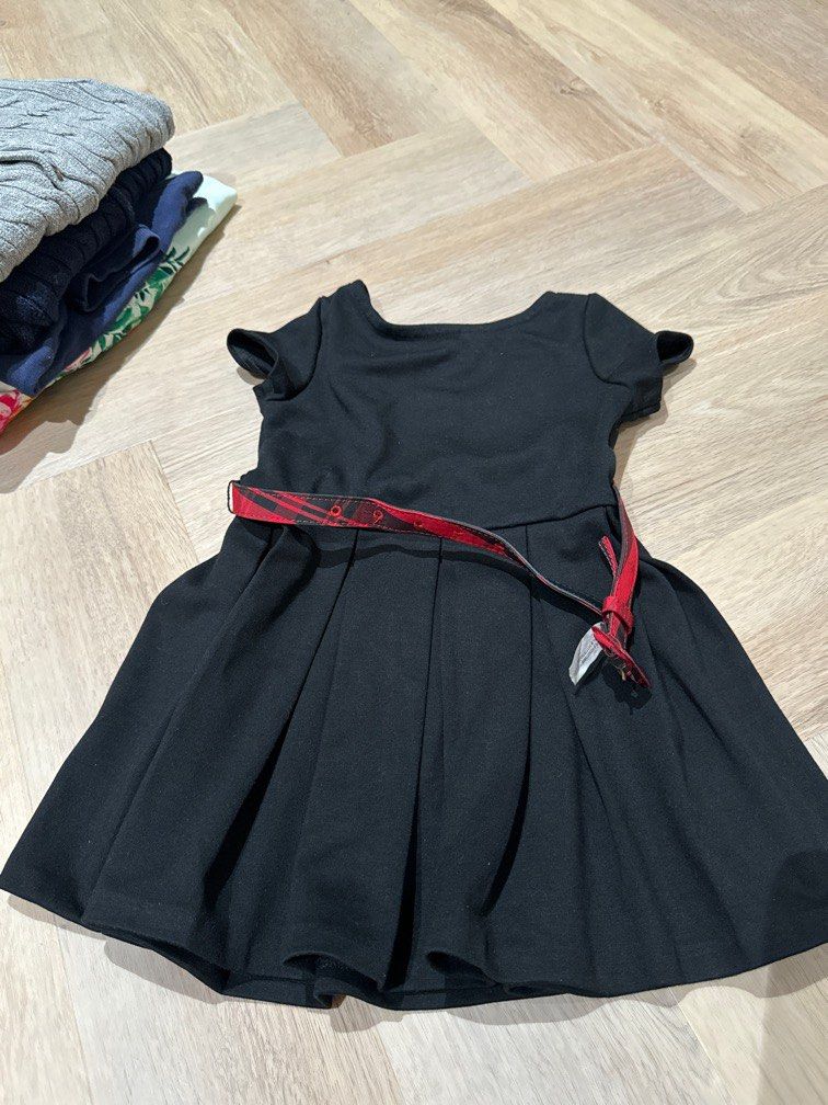 Ralph Lauren 3T Girls Black Dress with Belt Babies Kids Babies