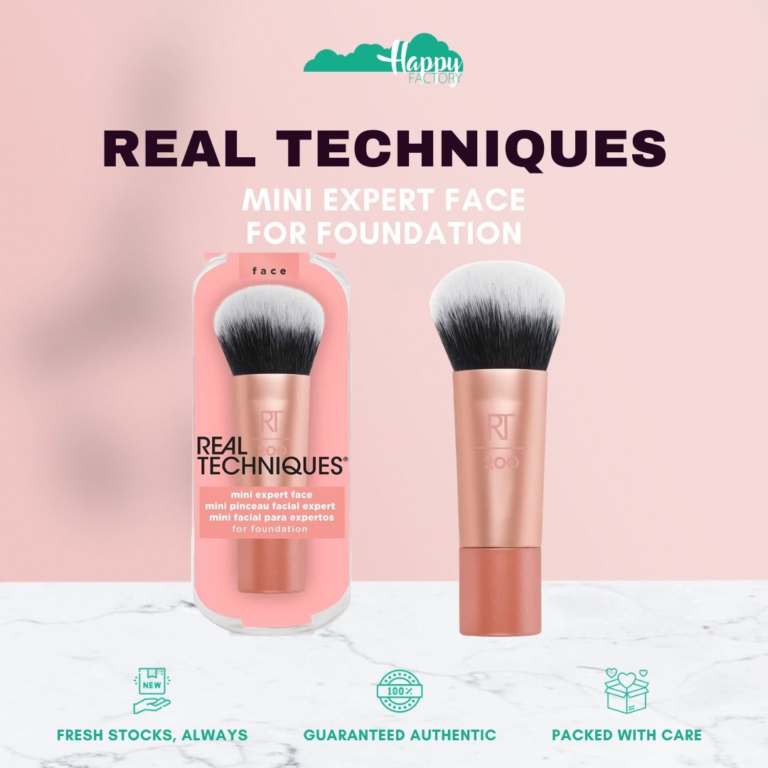 REAL TECHNIQUES Mini Expert Face For Foundation (Category: Makeup) located in Quezon City. Submitted by happyfactoryph (Listing ID 1132351404, Image 1). Description: REAL TECHNIQUES Mini Expert Face For Foundation – P890 (from P1500) ⁣ Product Details: The mini expert face brush is ultra-firm and broad for perfectly buffed foundation and an airbrushed finish. Ideal for cream and liquid foundations. ⁣ Shop Details: ⭐ Shopee: @happyfactoryph⁣ ⭐ Ins