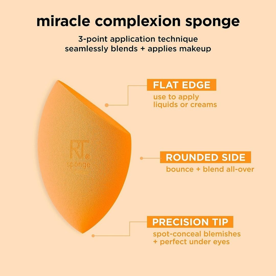 REAL TECHNIQUES Miracle Complexion Sponge For Foundation + BB Cream (Category: Makeup) located in Quezon City. Submitted by happyfactoryph (Listing ID 1132351030, Image 3). Description: REAL TECHNIQUES Miracle Complexion Sponge For Foundation + BB Cream – P990 (from P2000) ⁣ Product Details: The Real Techniques Miracle Complexion Sponge flawlessly blends liquid and cream products with ease for a streak-free, luminous glow. Our #1 makeup blending 