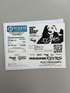 REGINE ROCKS! Concert ticket November 25,2023