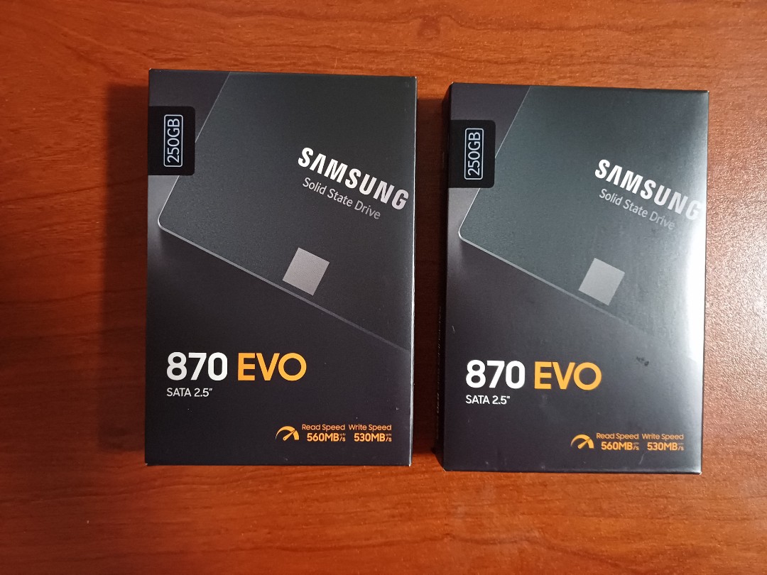 SAMSUNG 870 Evo 250gb SSD SATA, Computers & Tech, Parts & Accessories, Hard  Disks & Thumbdrives on Carousell
