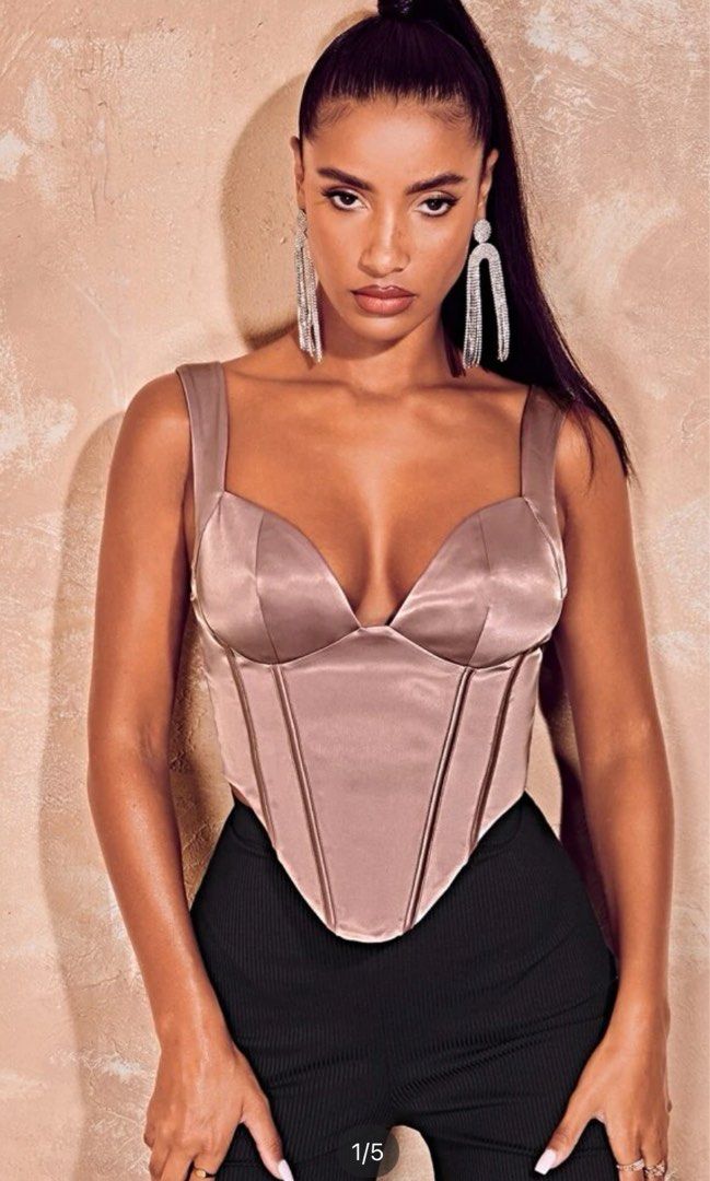 Rose gold bustier top online