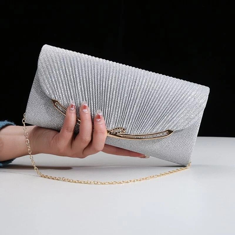 Silver 2024 party clutch