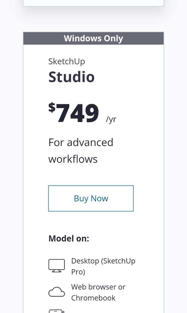 Sketchup Studio License 3D Modelling Software for Windows Pc, Computers ...