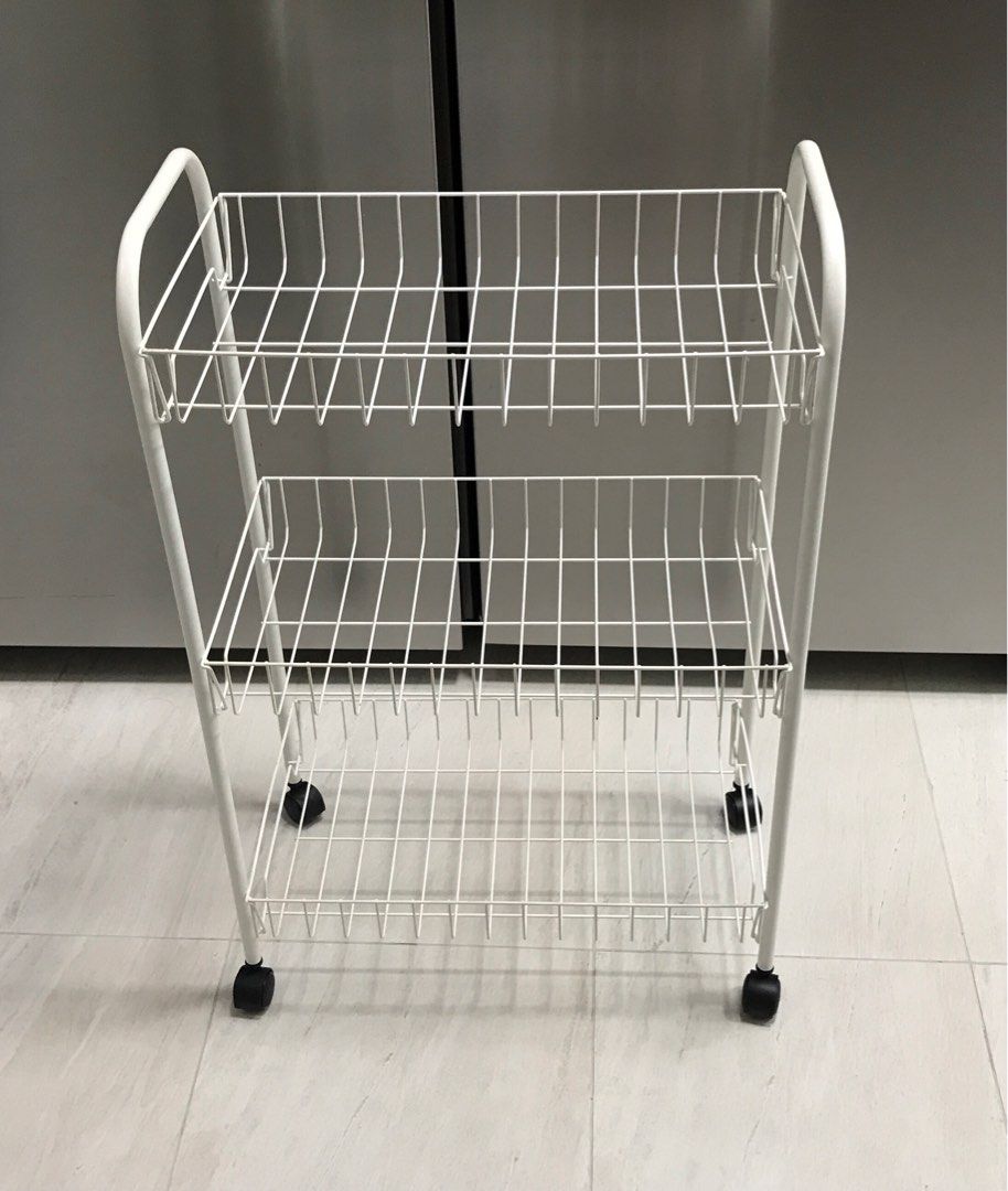 Small trolley metal rack with wheels, Furniture & Home Living ...