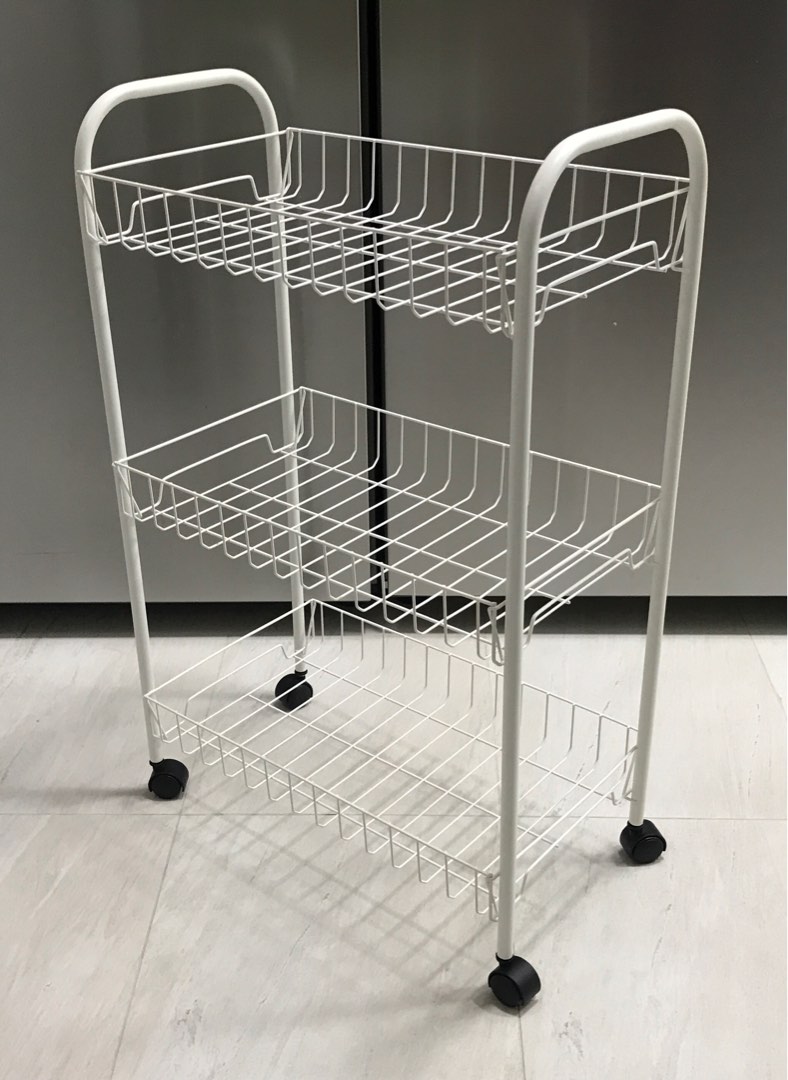 Small trolley metal rack with wheels, Furniture & Home Living ...