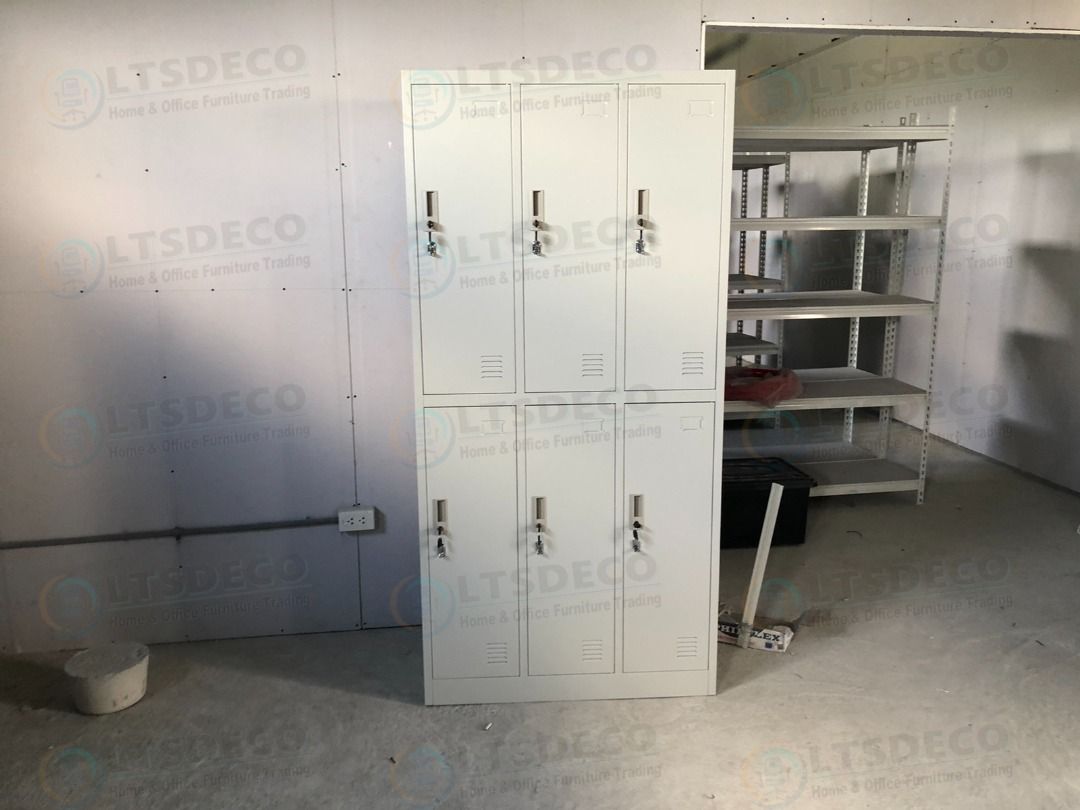 STEEL LOCKER 6 DOOR | OFFICE PARTITION AND FURNITURE, Furniture & Home ...