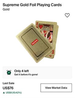 Supreme gold playing cards sale