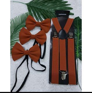 Suspender with bow.