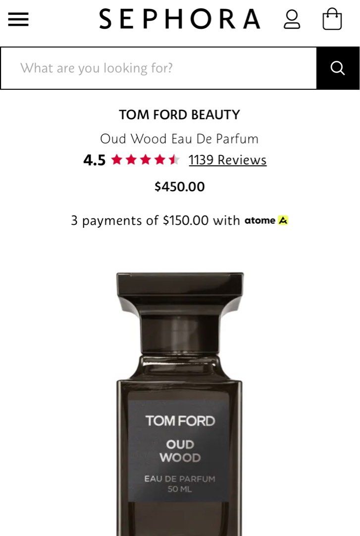 Tom ford oud deals wood sephora