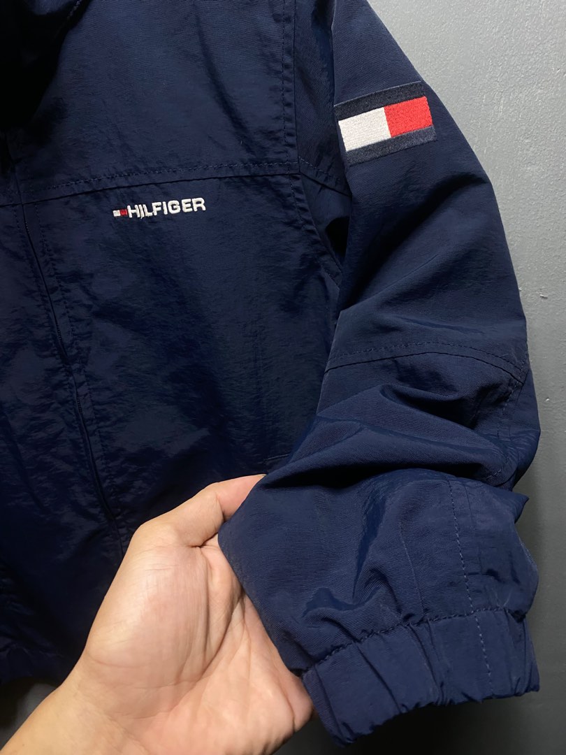 Navy blue top tommy hilfiger windbreaker