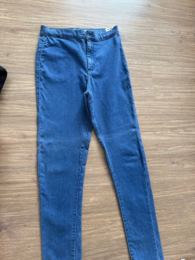 Topshop blue ripped joni jeans 2025