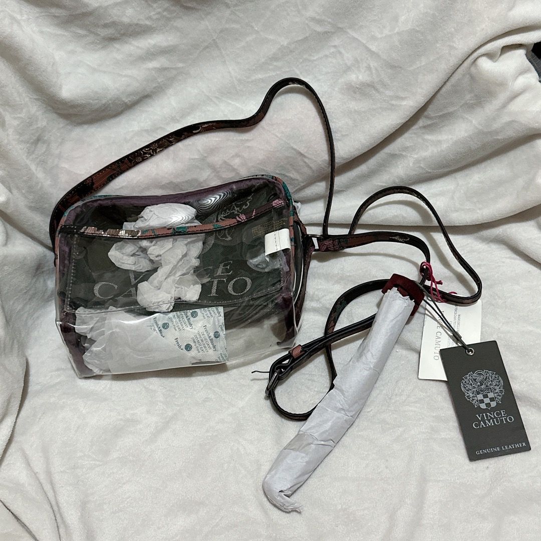 VINCE CAMUTO CROSSBODY SHOULDER TRANSPARENT BLACK BAG Women s Fashion Bags Wallets Cross body Bags on Carousell