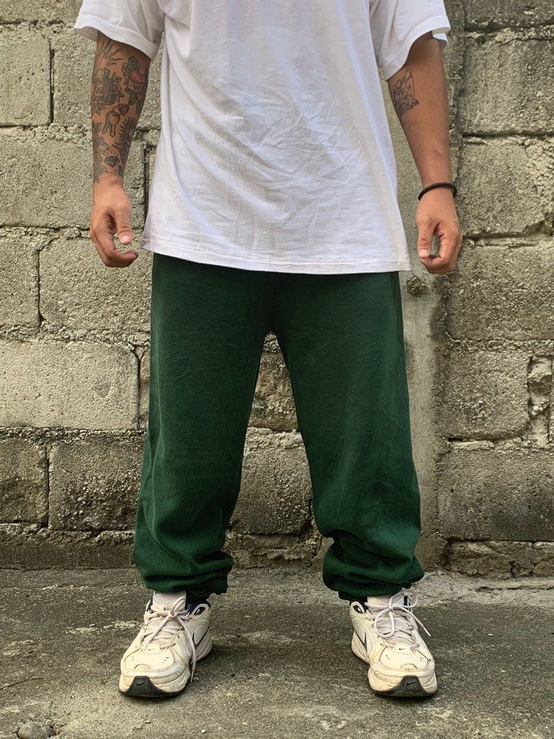 Jerzees Baggy Sweat Pants, Men's Fashion, Bottoms, Joggers on Carousell