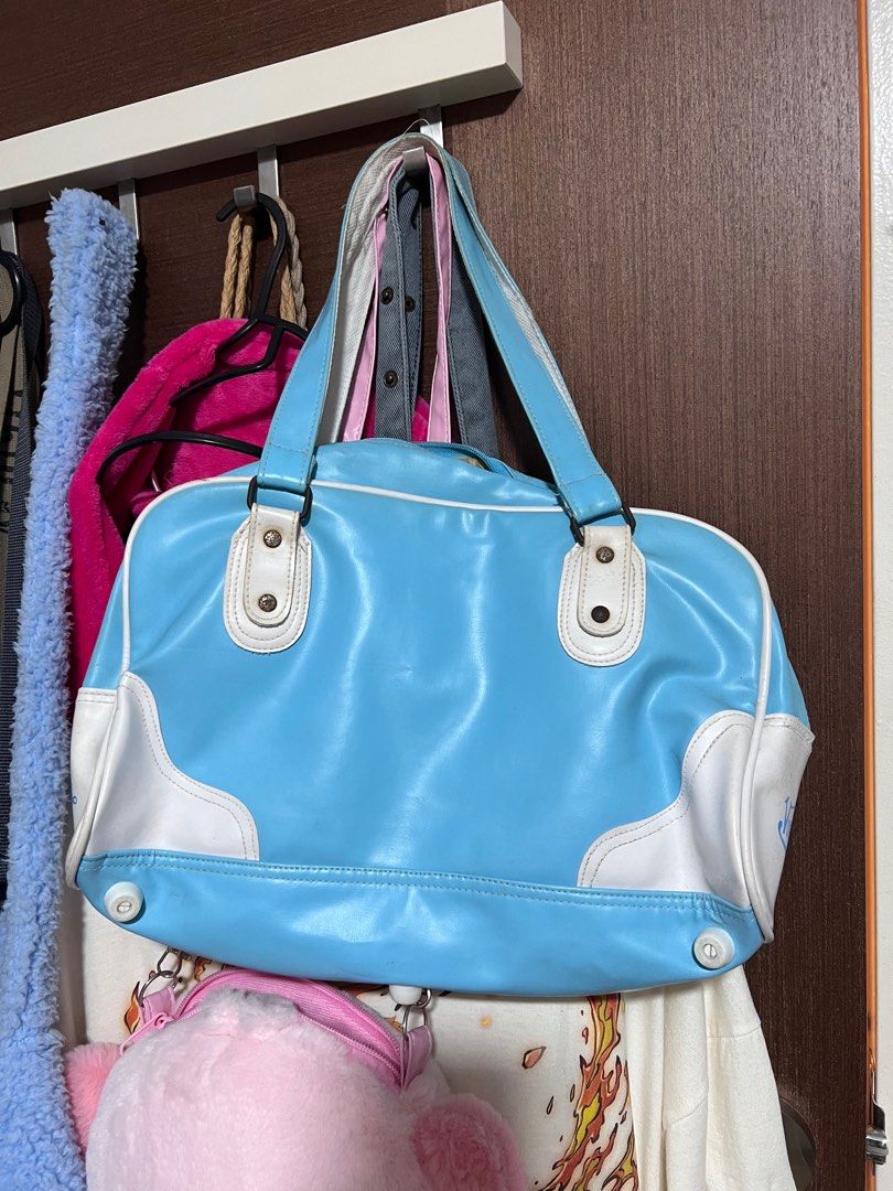 Vintage Von Dutch Bowling Shoulder Bag in Baby Blue Women s