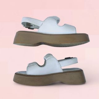 y2k aesthetic chunky platform wedge sandals