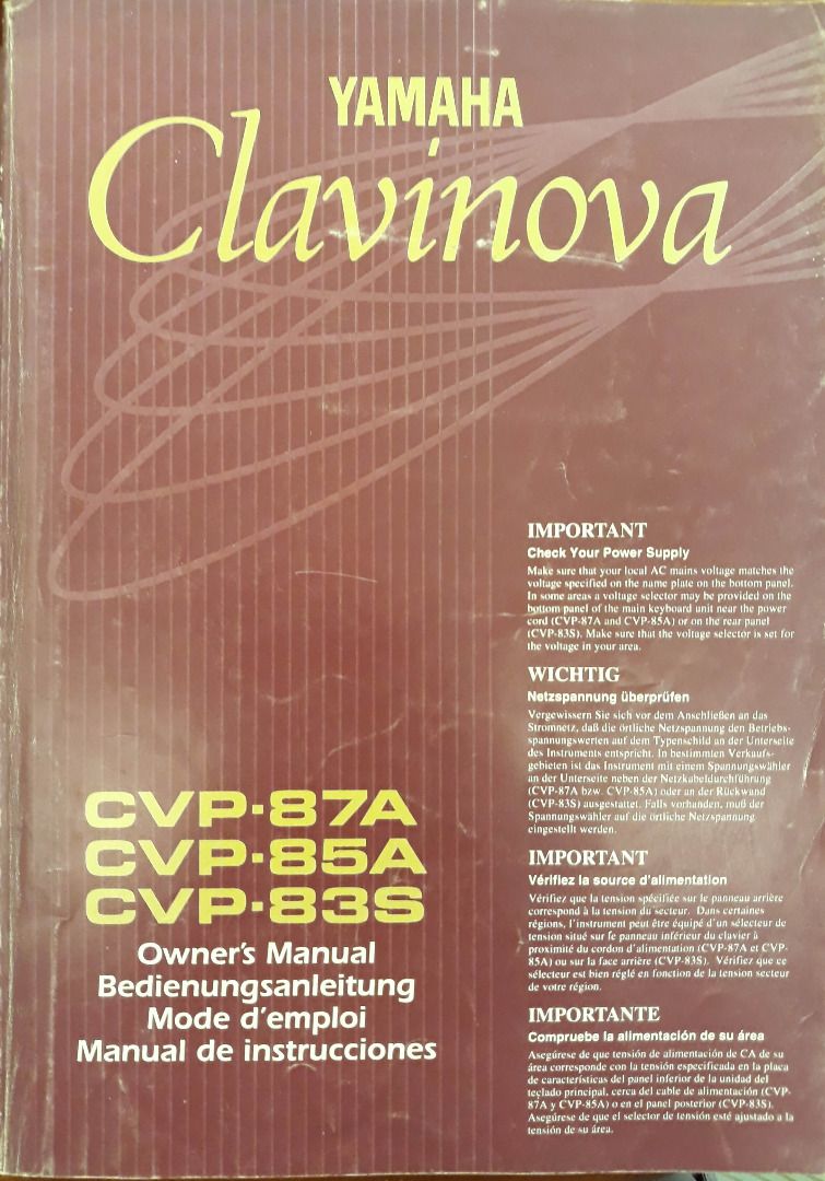 Yamaha Clavinova CVP 85A Electronic Organ Hobbies Toys Music