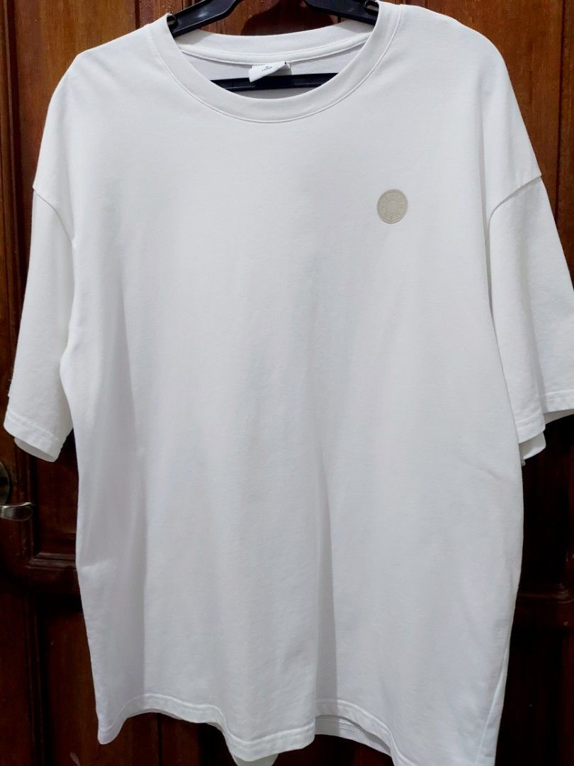 Chemise Homme YISHION Manches Longues Avec Cravate Imprimée, Taille M (taille Petit), Blanche