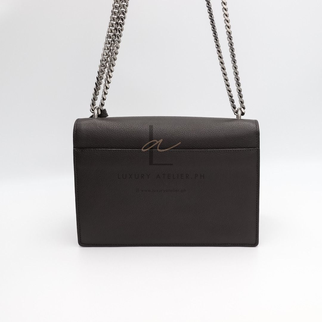 YSL Sunset Medium Dark Gray (Category: Luxury Bags & Wallets) located in Paranaque City. Submitted by luxuryatelier.ph (Listing ID 1267266255, Image 3). Description: Model: Sunset Medium Dark Gray; Date Code: BCI442906-1016 Rating: 9.5-10/10 Like New (Unused) Material: Leather; Color: Gray; Hardware: SHW Size: 22*15.5*17; strap: 28/50 cm Inclusions: Dustbag, cards, booklet COA: Entrupy Condition: No flaws to mention; unused condition CASH / LAYAW
