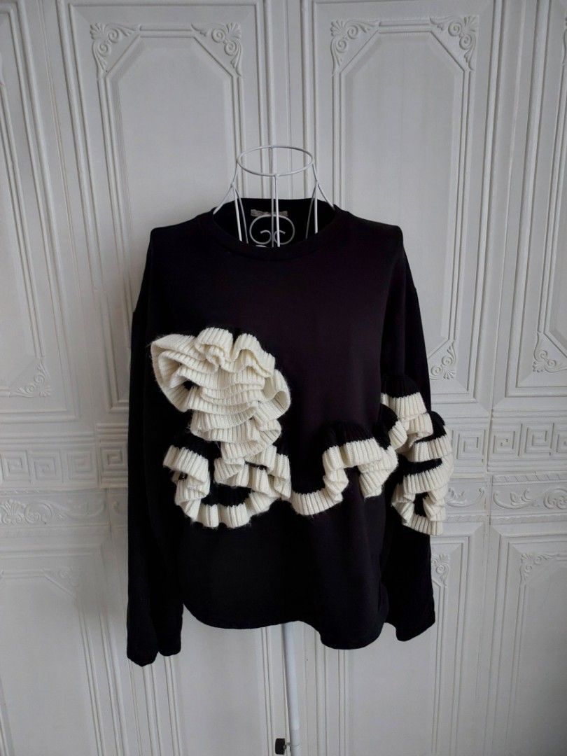 Ruffle sleeve sweater zara shop