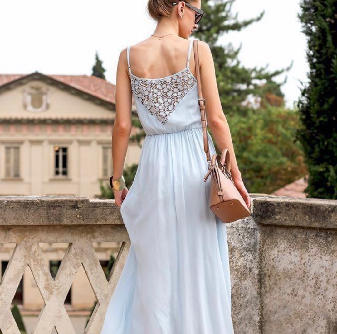 Zara Crochet Back Maxi Dress Women s Fashion Dresses Sets