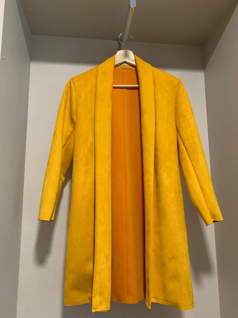 Mustard coat zara outlet