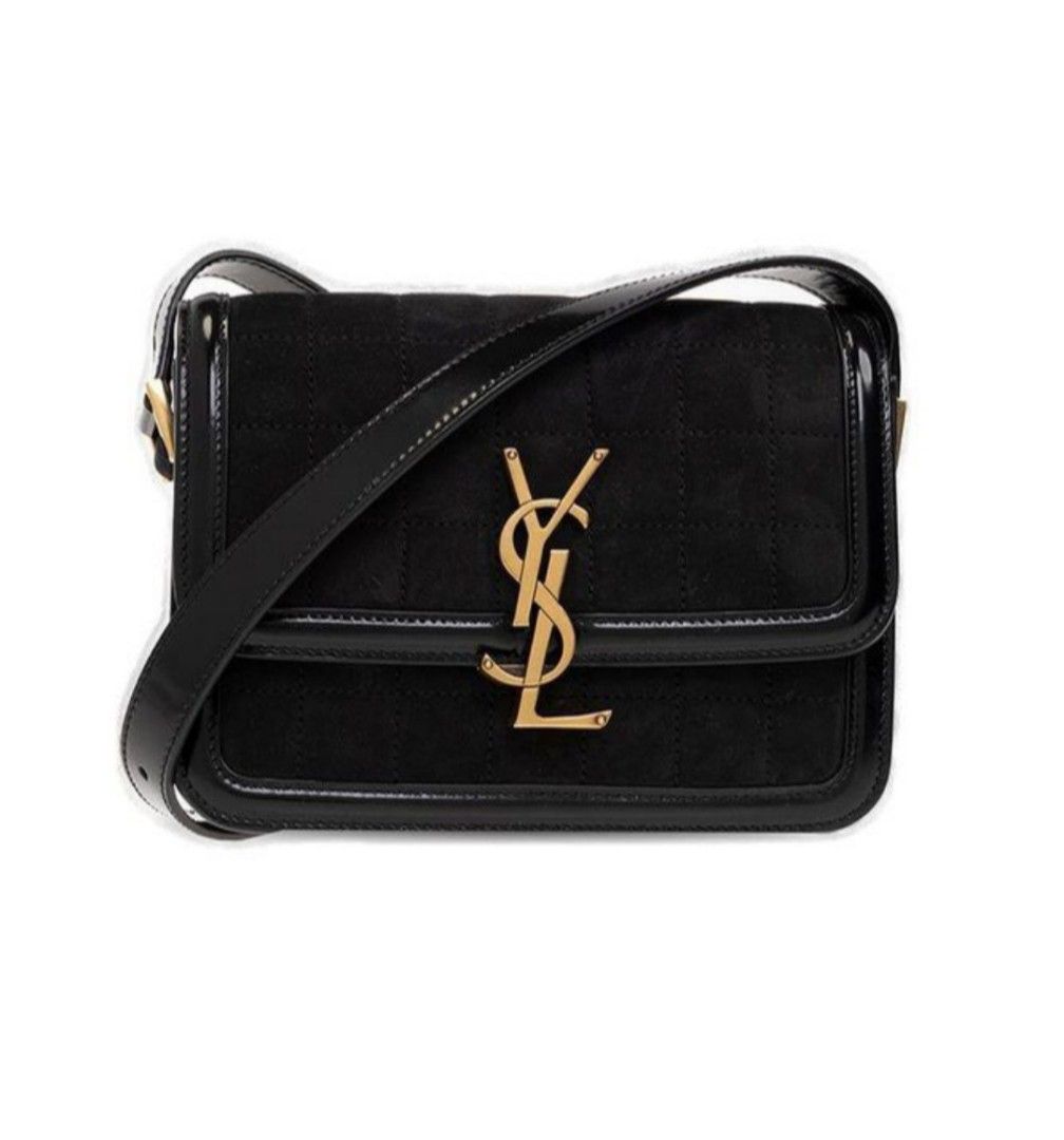 Saint Laurent Envelope Quilted Shoulder Bag Black in Calfskin Leather with  Silver-tone - US