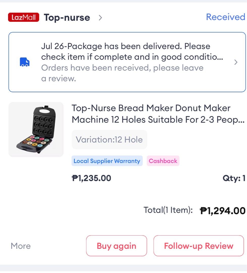 12 holes Mini Donut Maker (Category: Other Kitchen Appliances) located in Quezon City. Submitted by ohdaniyo (Listing ID 1267421453, Image 3). Description: .