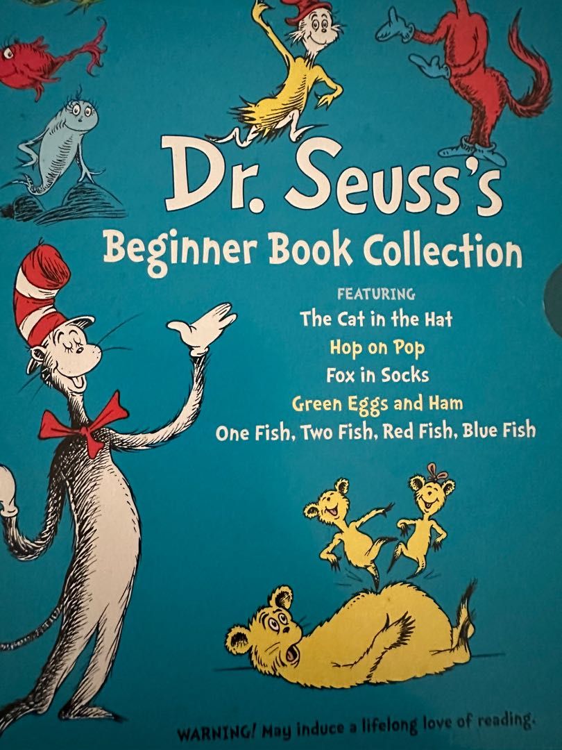 Dr. Seuss's Beginner Book Boxed Set Collection: The Cat in the Hat; One  Fish Two Fish Red Fish Blue Fish; Green Eggs and Ham; Hop on Pop; Fox in  Socks