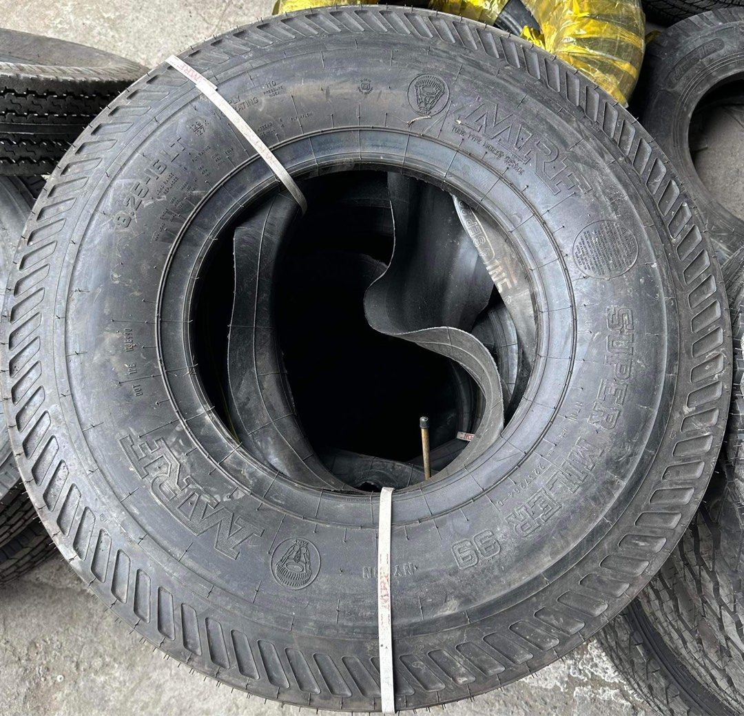 825x16 MRF Truck tires RIB type with tube and flap 16ply, Car Parts ...