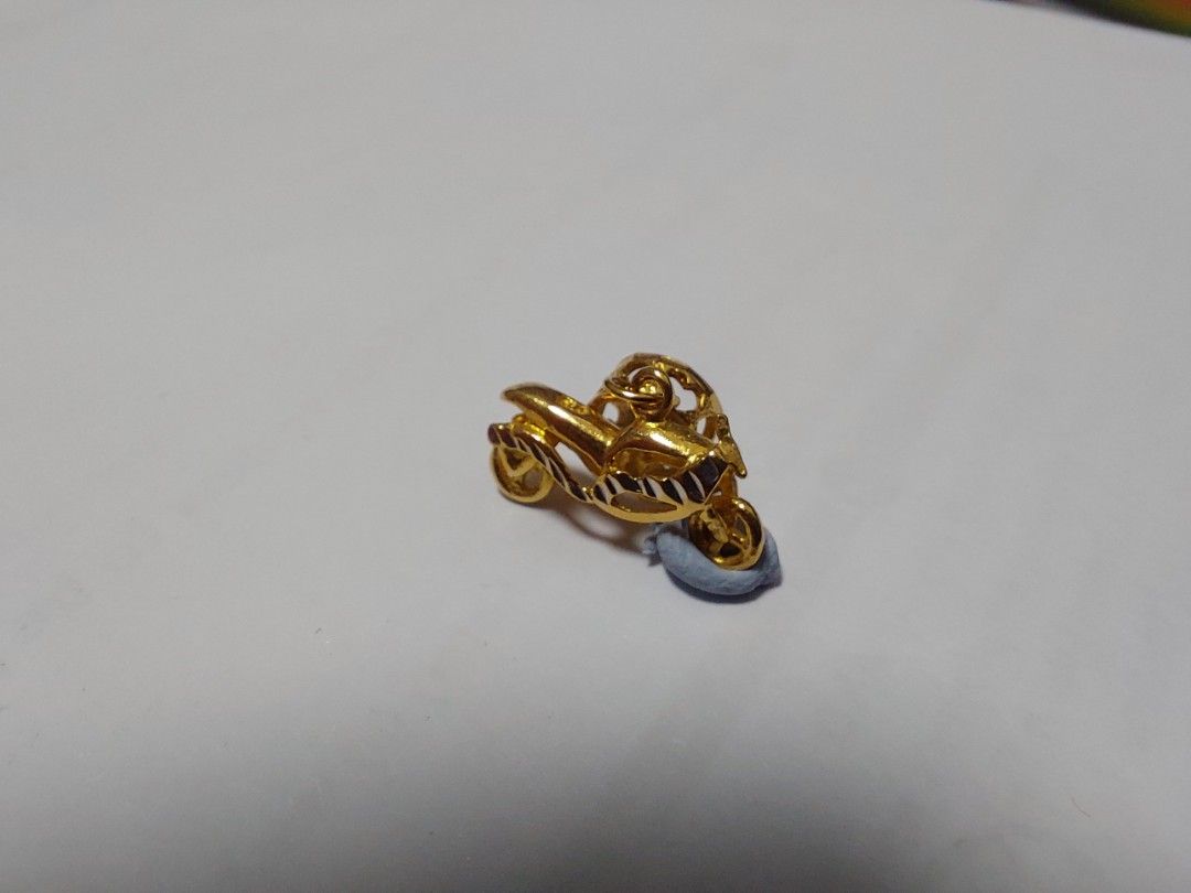 Gold motorcycle charm sale