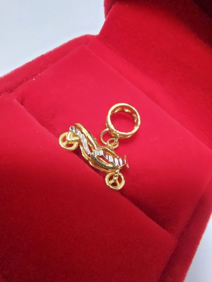 Gold motorcycle charm outlet