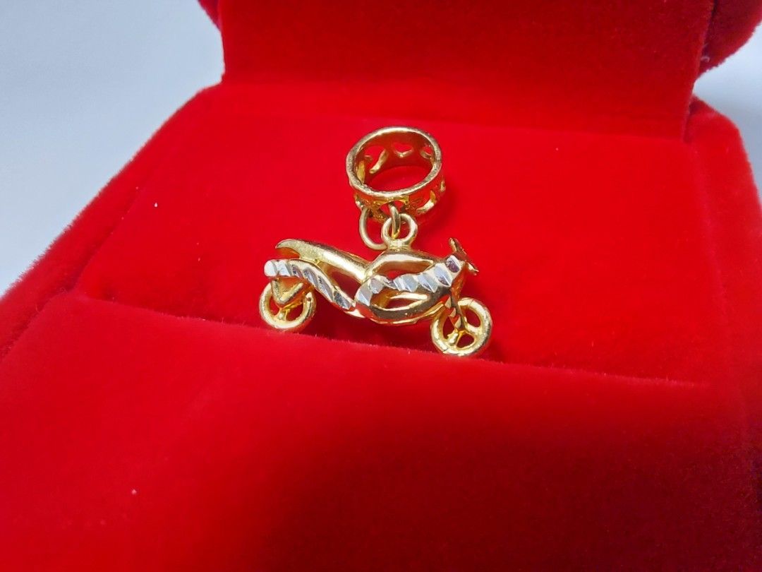 Gold hotsell motorcycle charm