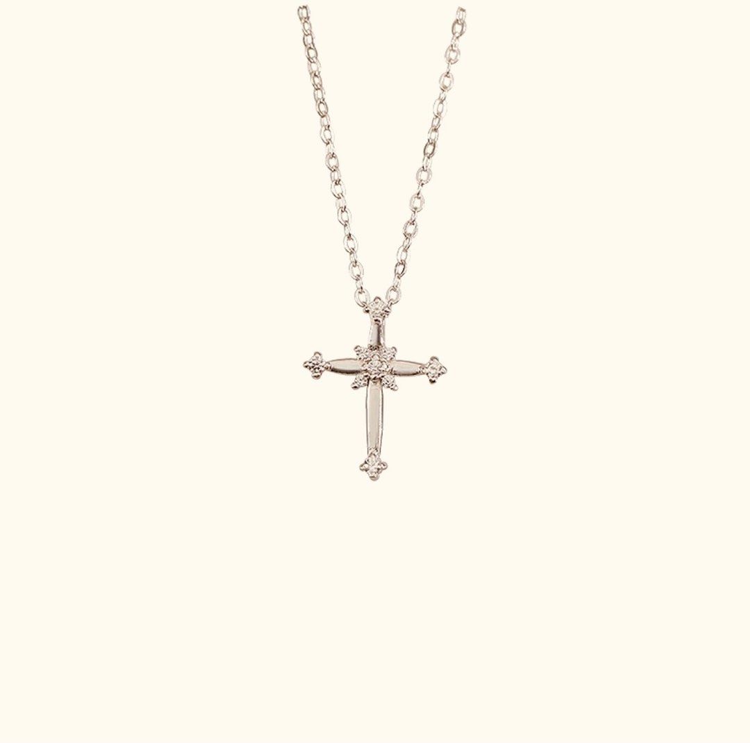 925 Sterling Silver Cross Necklace Women s Fashion Jewelry
