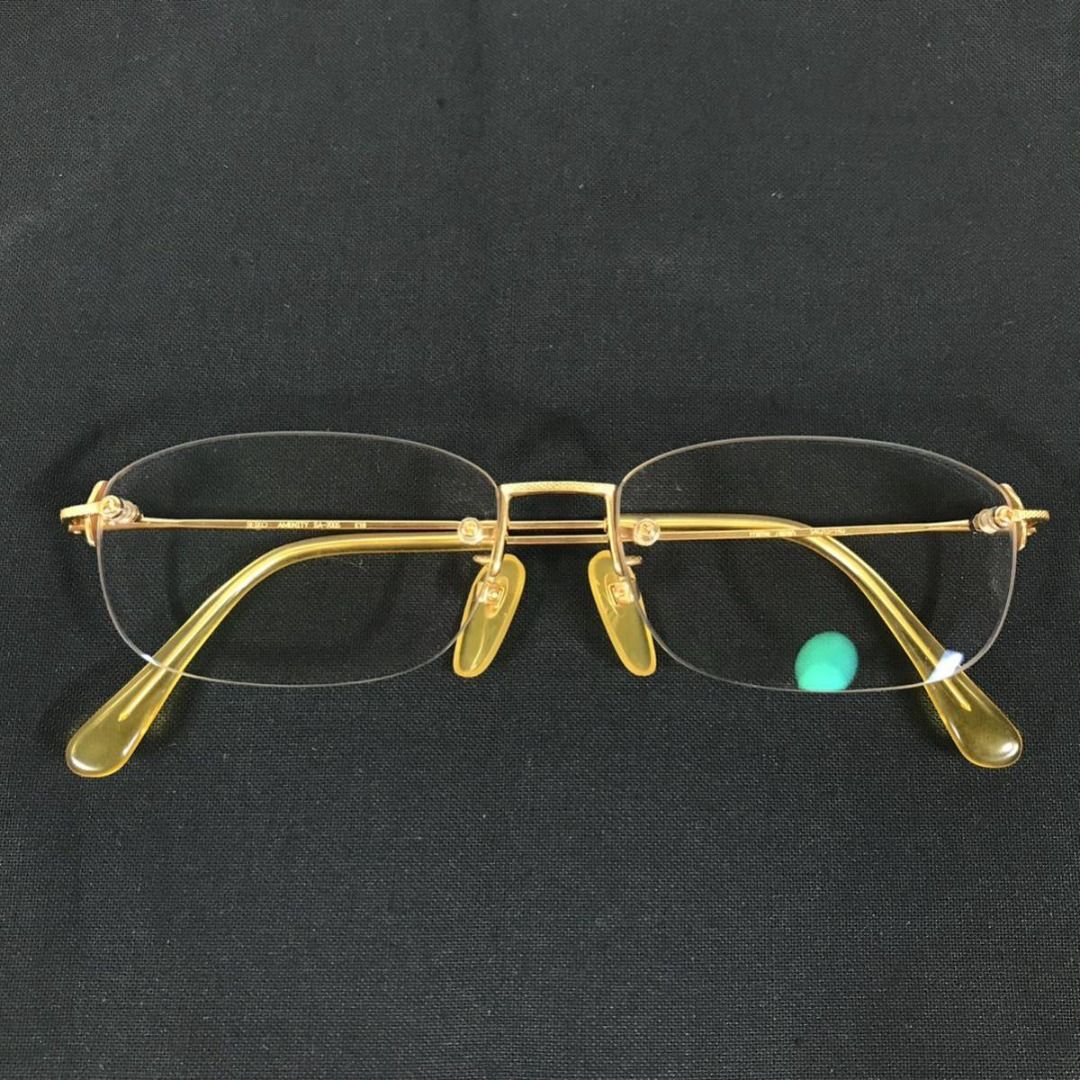 SEIKO k18 メガネ フレーム ツーポイント 金無垢 メガネ 高級美品 MADE