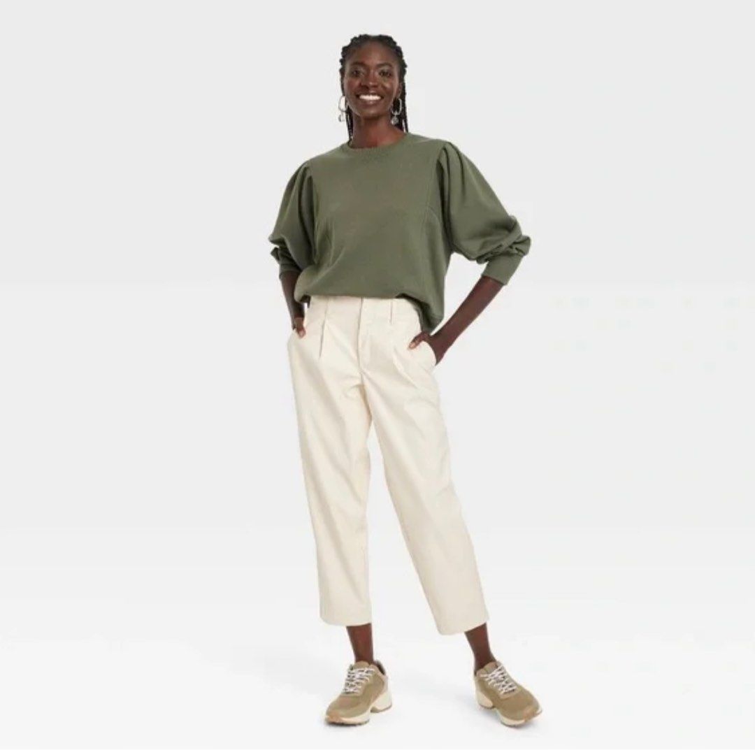 A new day puff sleeve sweatshirt cheap