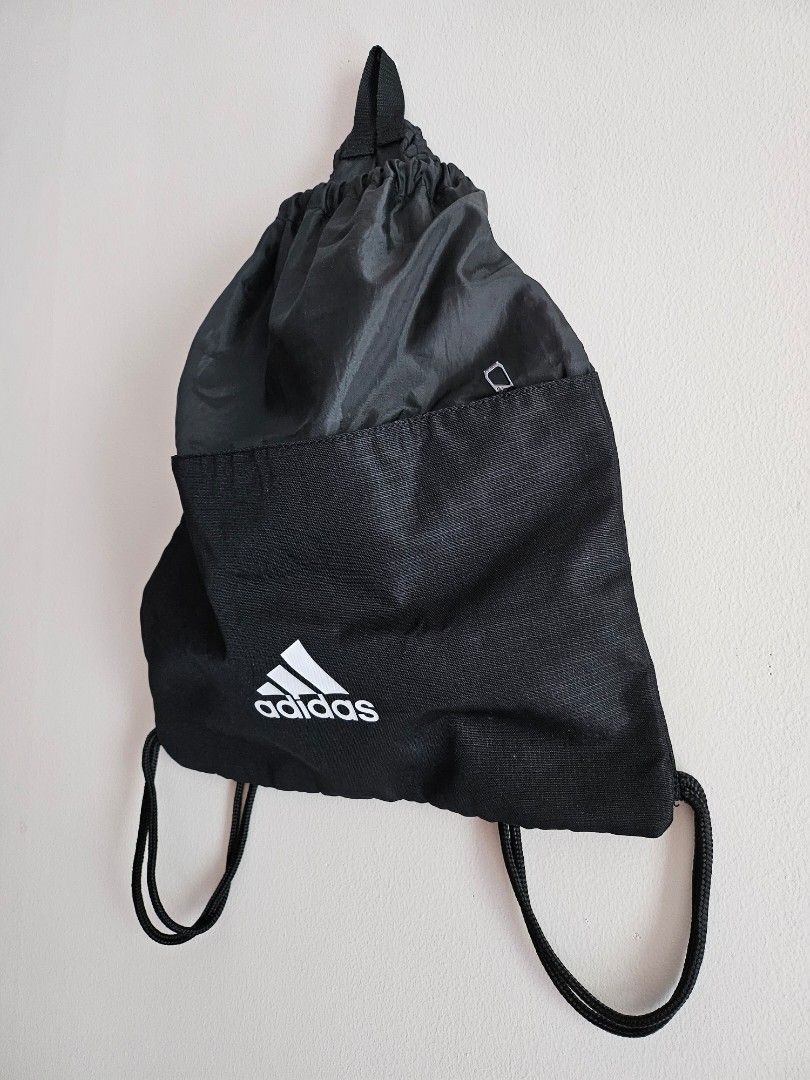 Adidas black drawstring on sale bag