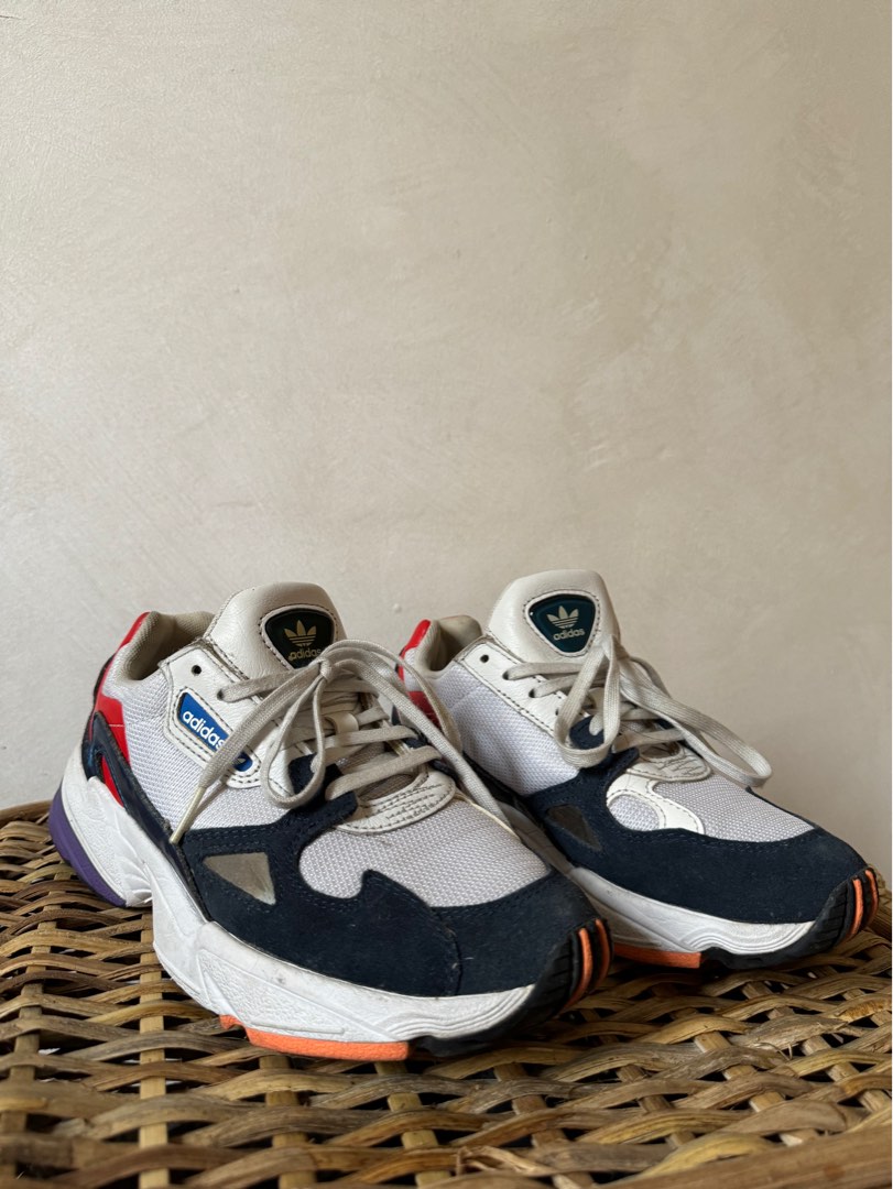 Adidas Falcon Crystal White Navy Authentic 100 Nego Women s Fashion Footwear Sneakers on Carousell