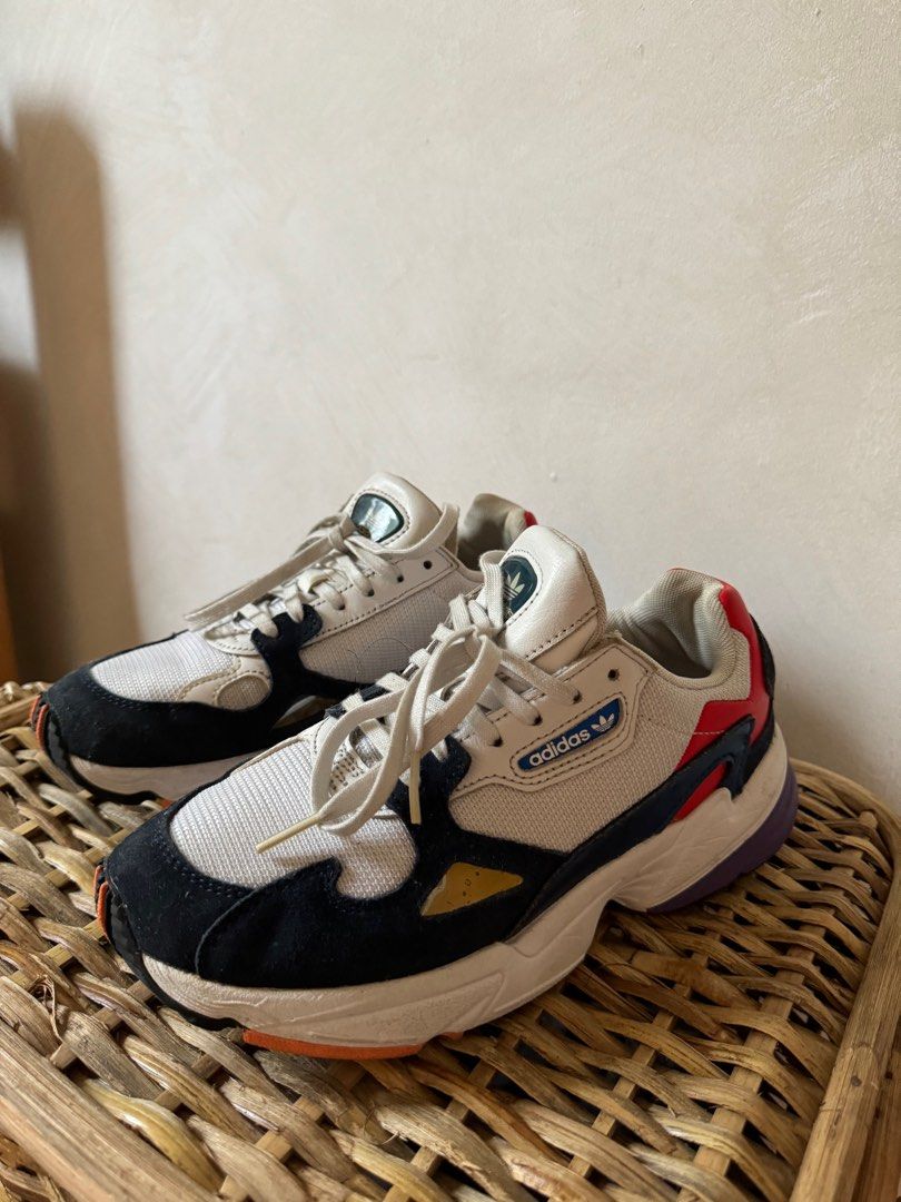 Adidas falcon white and navy sales