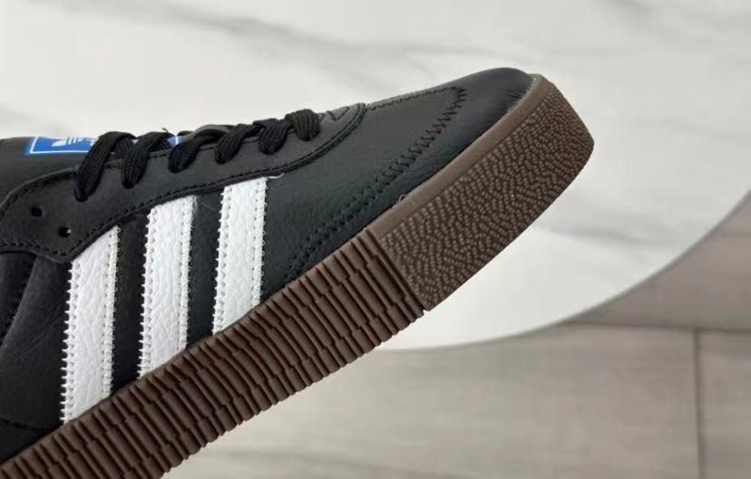 Adidas originals samba rose sneakers in white with hotsell dark gum sole