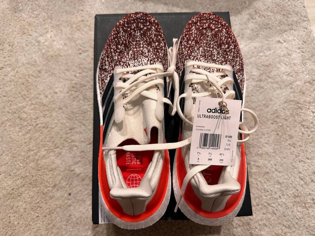 Ultra boost 18 store women's shoes chalk white/red
