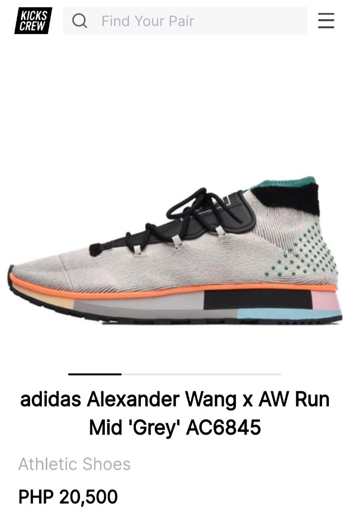 adidas Run Mid Alexander Wang Grey Men's - AC6845 - US