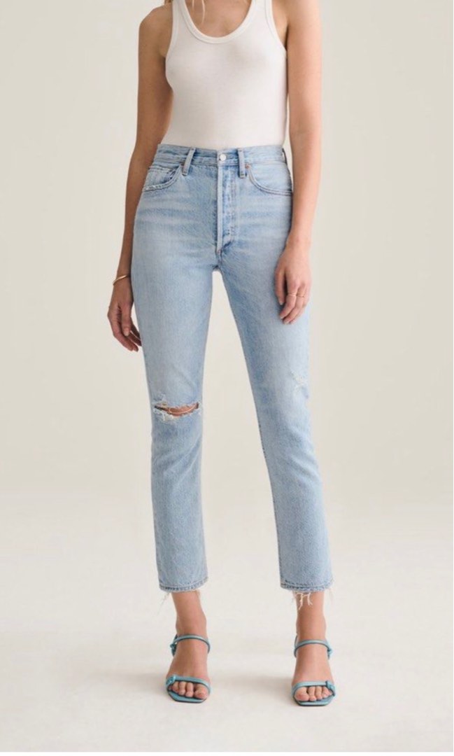 Agolde high deals rise straight crop