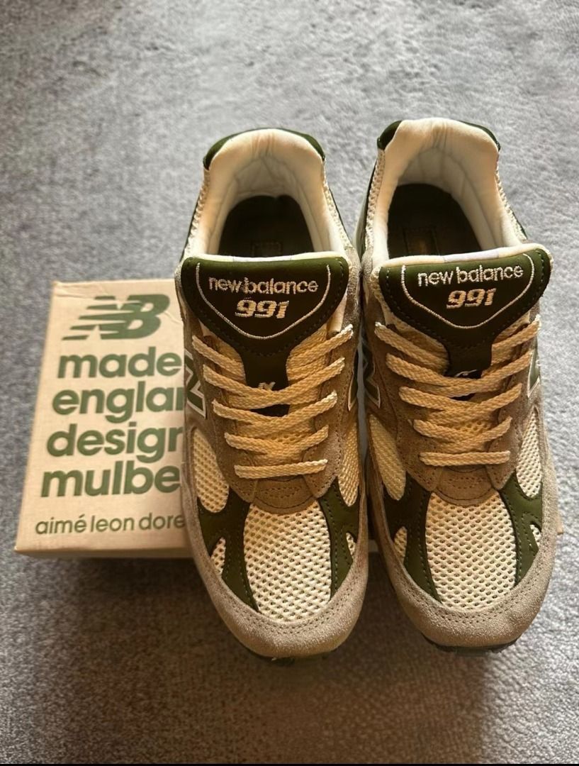 🔝全新正貨AIME LEON DORE X NEW BALANCE 991 跑步鞋男女同款灰綠色