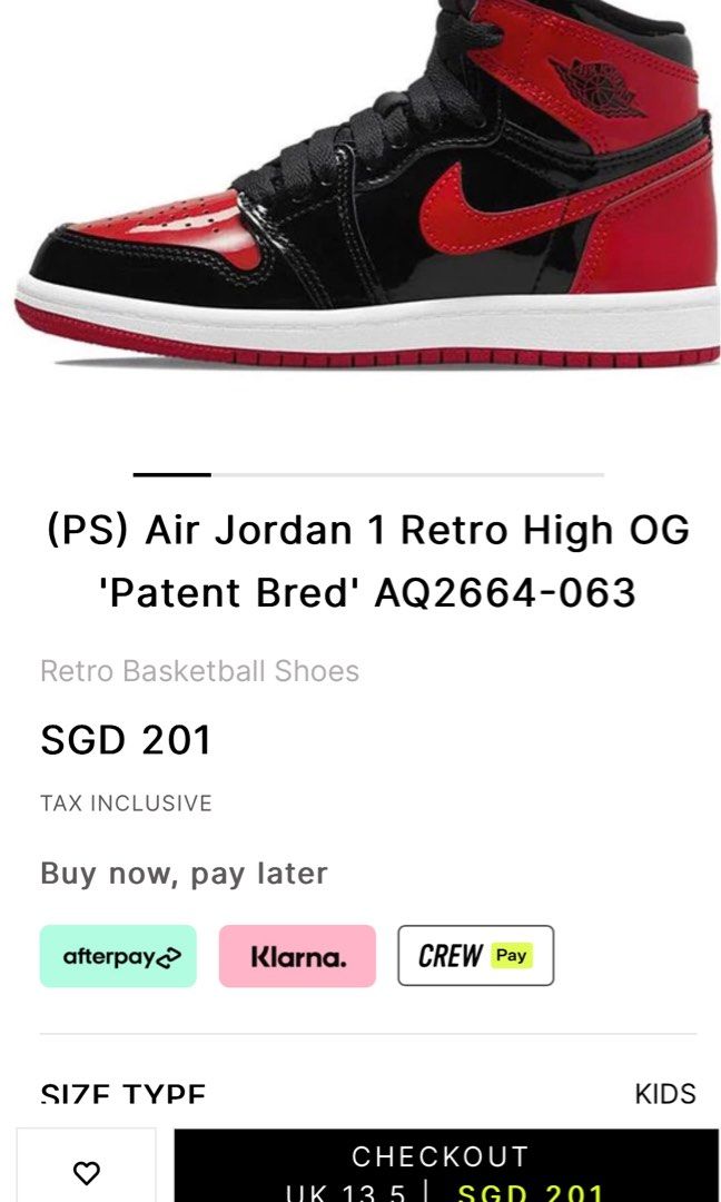 Buy now pay later kids shoes shop
