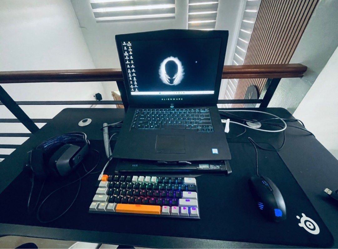 Alienware R4 15inch laptop (Category: Laptops & Notebooks) located in Batangas. Submitted by jaysonlaparan (Listing ID 1267477525, Image 2). Description: For sale: Alienware Gaming laptop with accesories Includes: Alienware R4 15inches laptop Thermaltake gaming mouse Logitech G335 gaming headset 60 % Mechanical keyboard Laptop cooler Steel Series XXL mouse pad Laptop Specs: Intel Core i7 8750h GTX 1070 16gb ram 256 ssd ITB hdd Note: Battery need 
