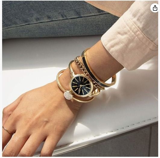 Anne Klein Women s Bangle Watch and Bracelet Set AK 1470 CL0284